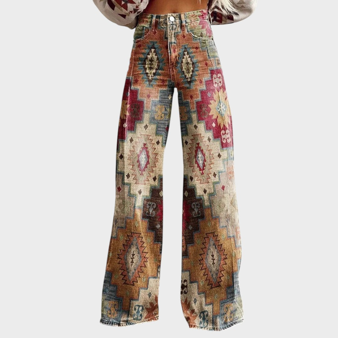 Pantalón Jaipur | Estampado étnico y corte ancho