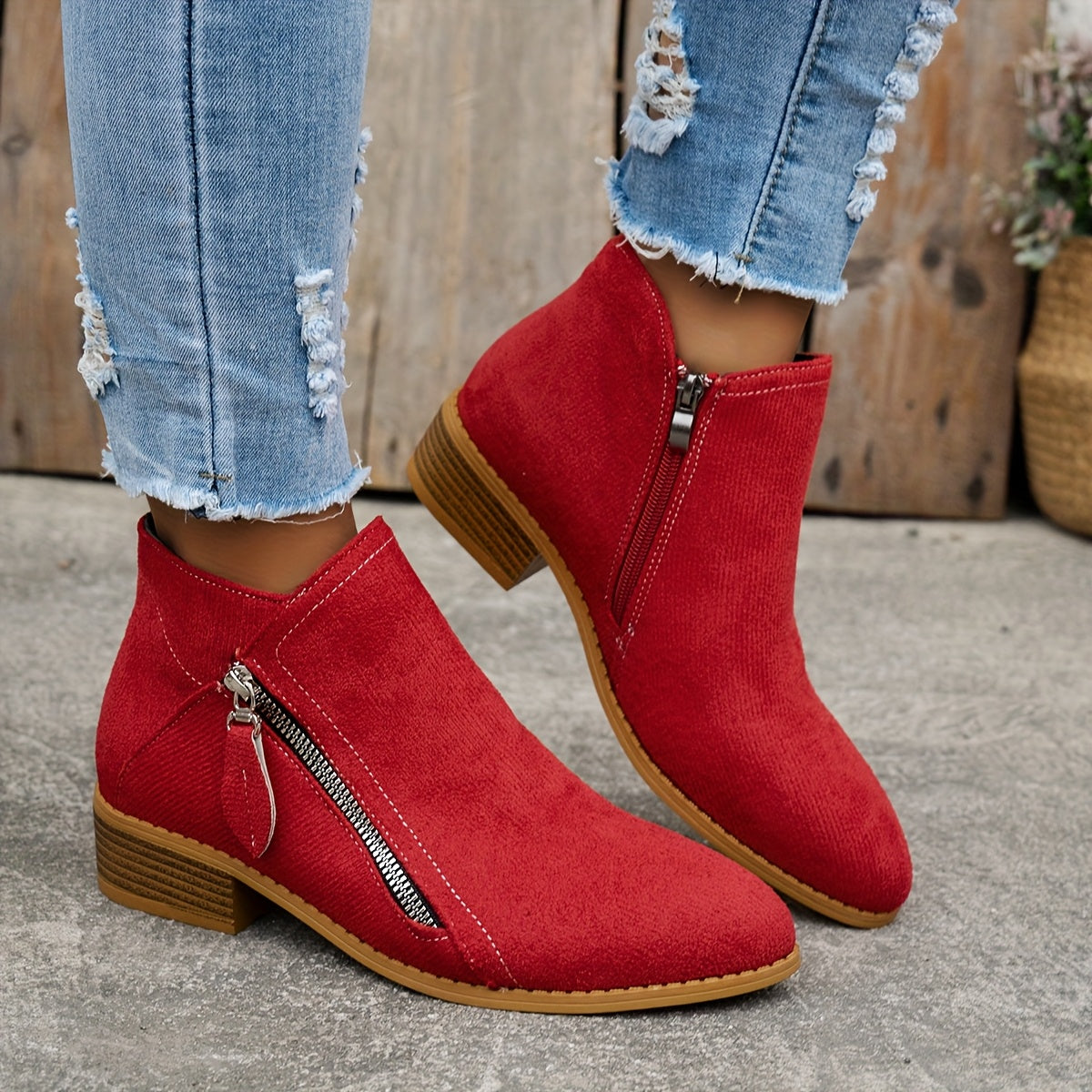 Botines Nara | Diseño con cremallera lateral y suela de confort