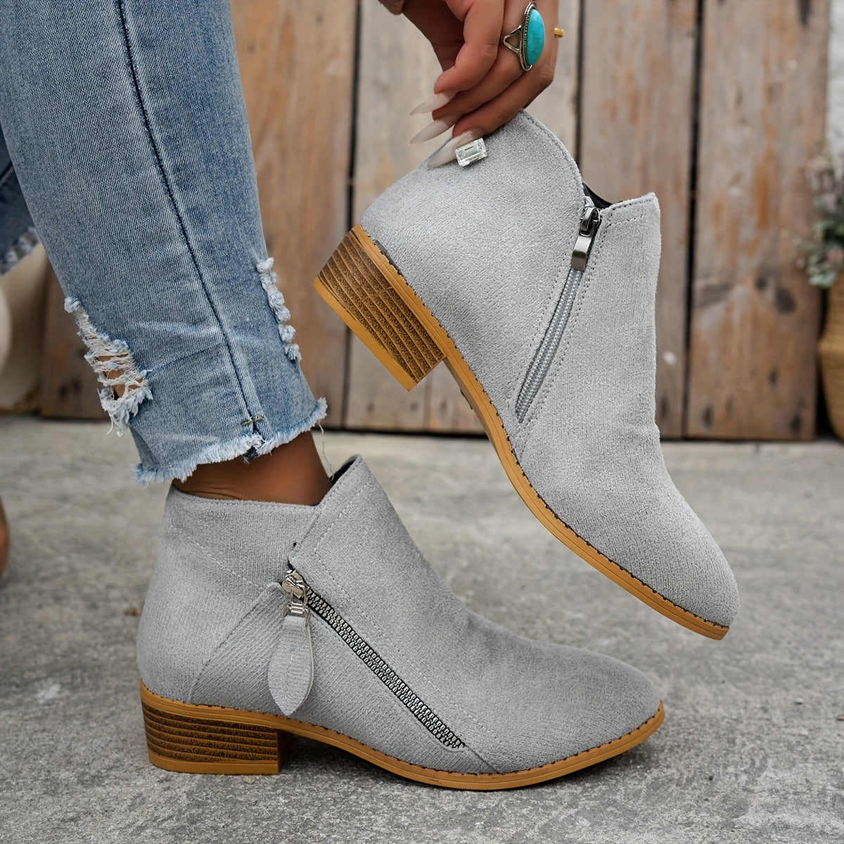 Botines Nara | Diseño con cremallera lateral y suela de confort