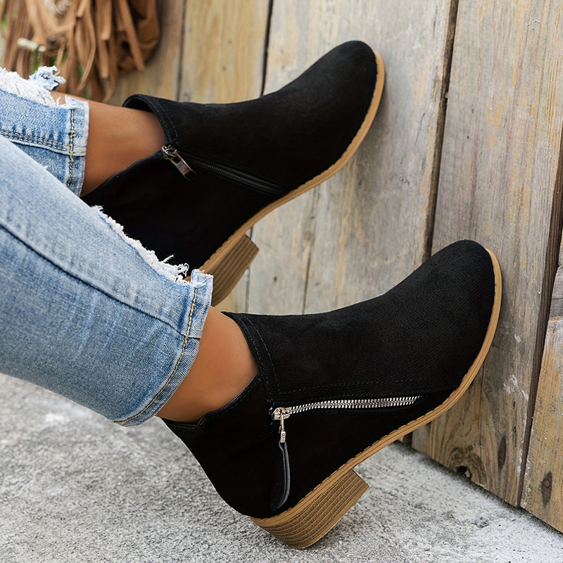 Botines Nara | Diseño con cremallera lateral y suela de confort
