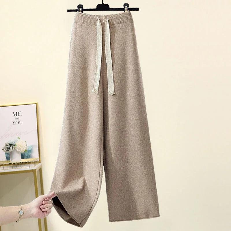 Conjunto Nube Knit | Jersey canalé oversize y pantalón fluido