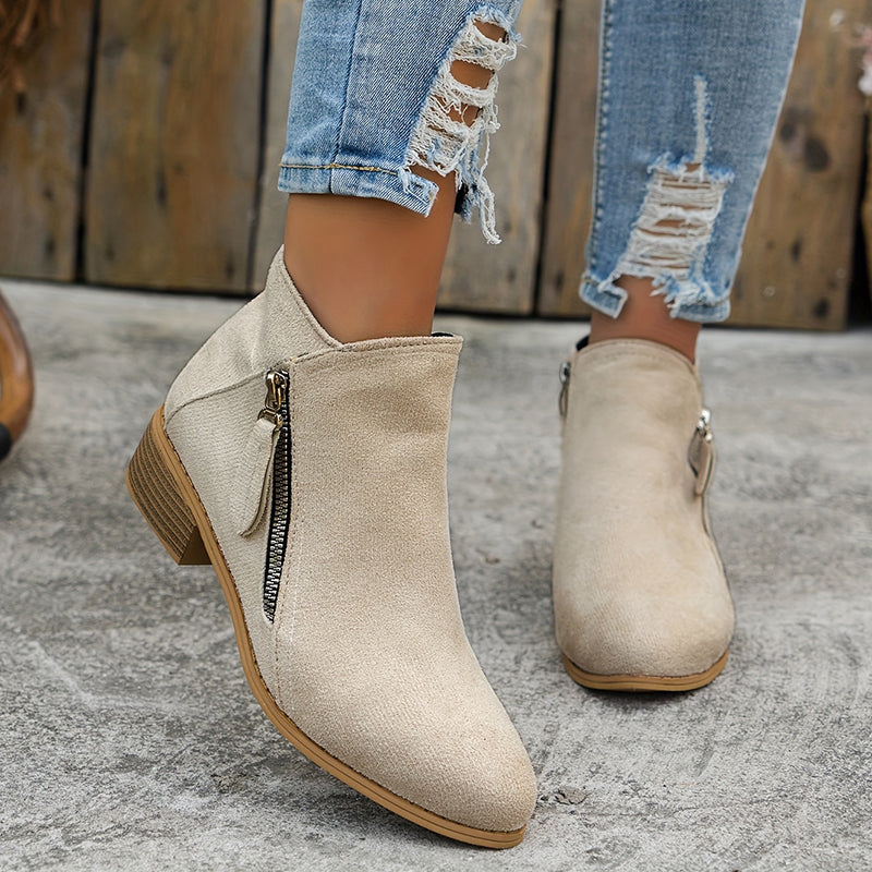 Botines Nara | Diseño con cremallera lateral y suela de confort
