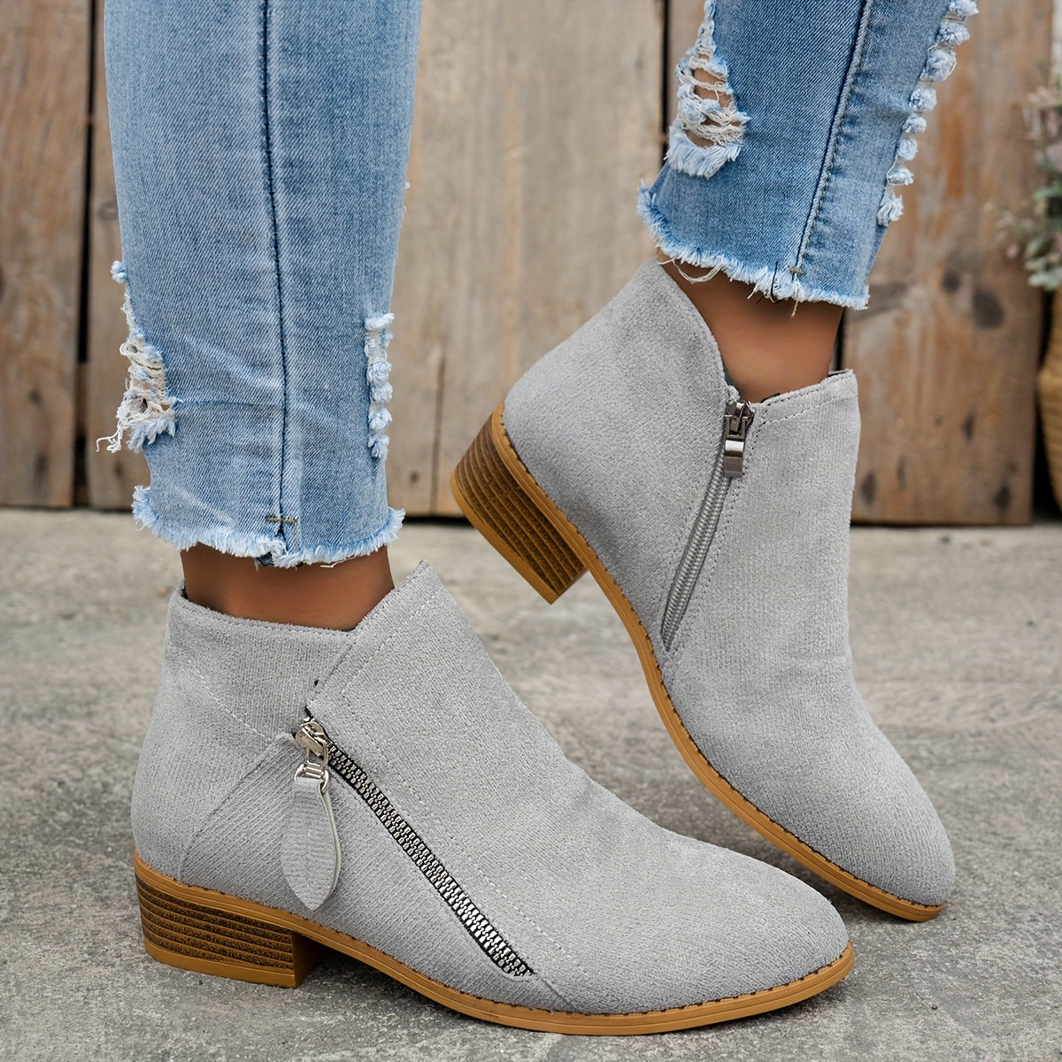 Botines Nara | Diseño con cremallera lateral y suela de confort