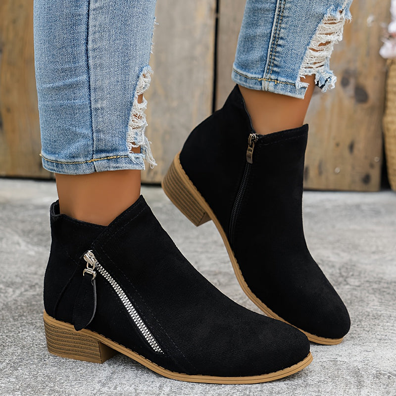 Botines Nara | Diseño con cremallera lateral y suela de confort