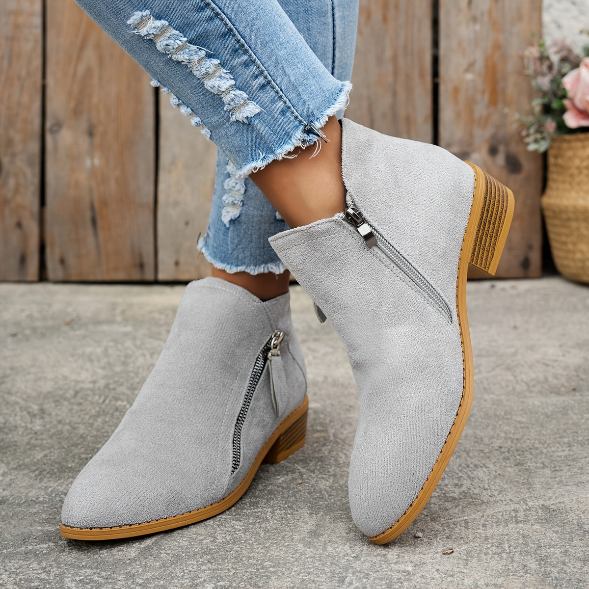Botines Nara | Diseño con cremallera lateral y suela de confort