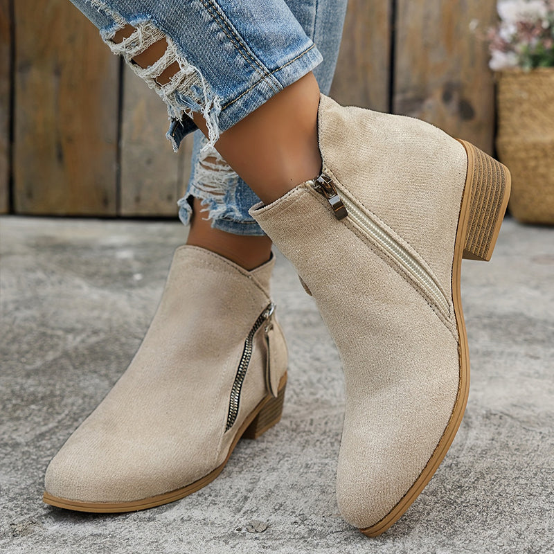 Botines Nara | Diseño con cremallera lateral y suela de confort