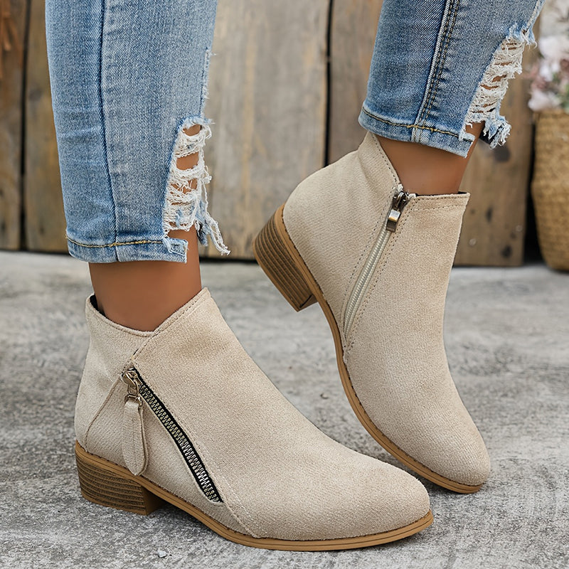 Botines Nara | Diseño con cremallera lateral y suela de confort