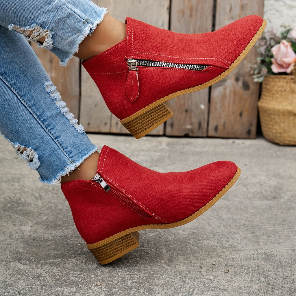 Botines Nara | Diseño con cremallera lateral y suela de confort