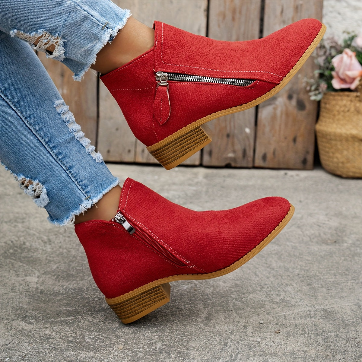 Botines Nara | Diseño con cremallera lateral y suela de confort