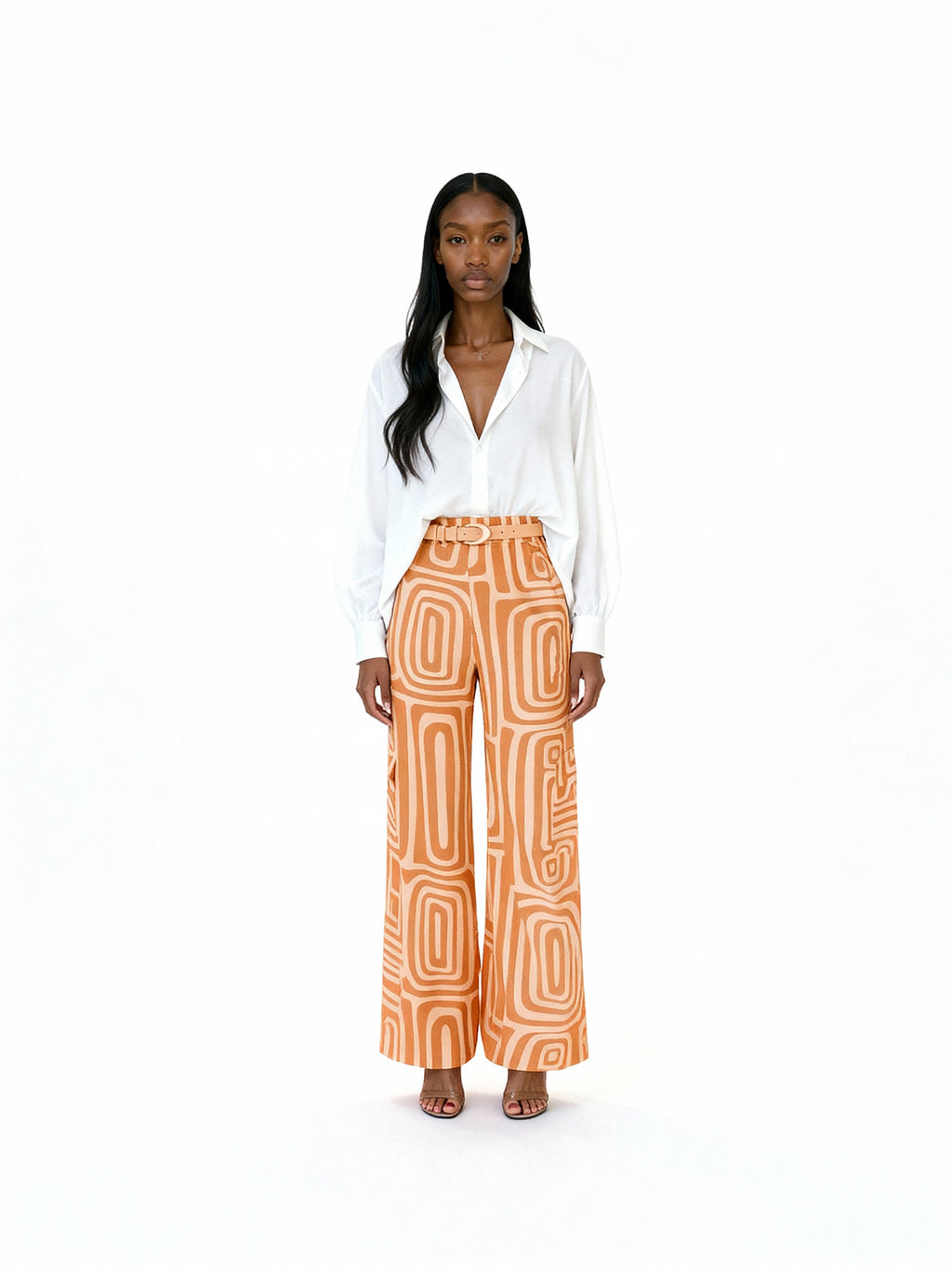 Conjunto Siena Geo | Blusa fluida y pantalón estampado geométrico