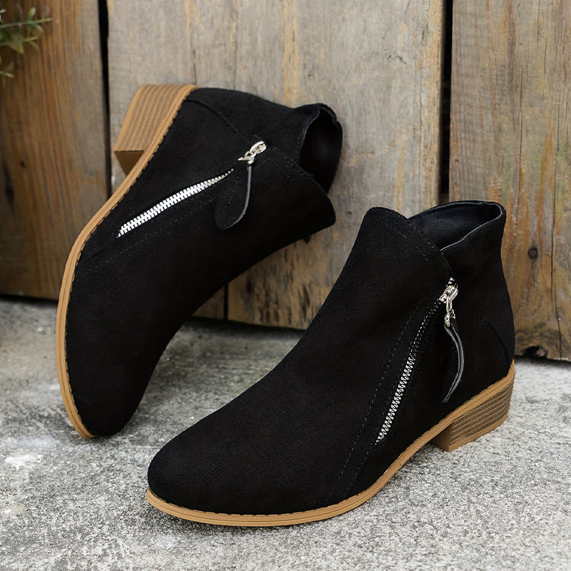 Botines Nara | Diseño con cremallera lateral y suela de confort